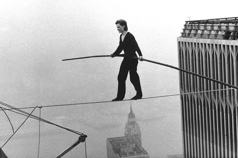 French tightrope walker Phillippe Petit