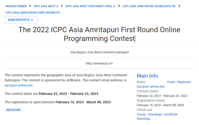 ICPC Amritapuri Round 1 Online