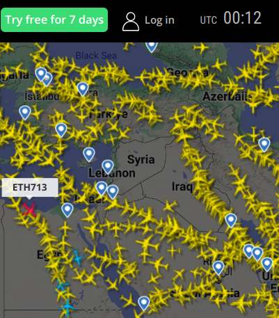  It is easy to see how planes avoid Syria while flying because Syria is located on the Gulf-Europe path.